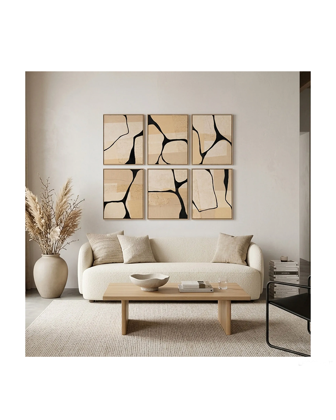 NADYM HANDPAINTED WALL ART S/6