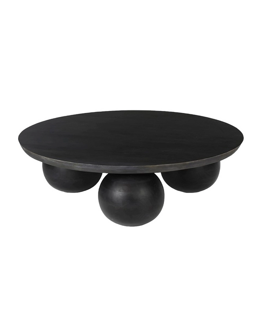 ORB COFFEE TABLE,  BLACK KD/2 BOXES