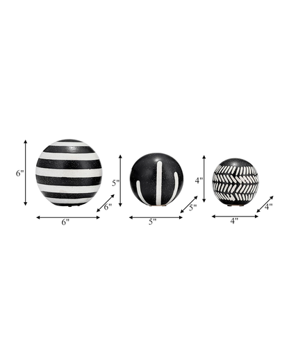 ORB TRIBAL BLK/IVORY S/3