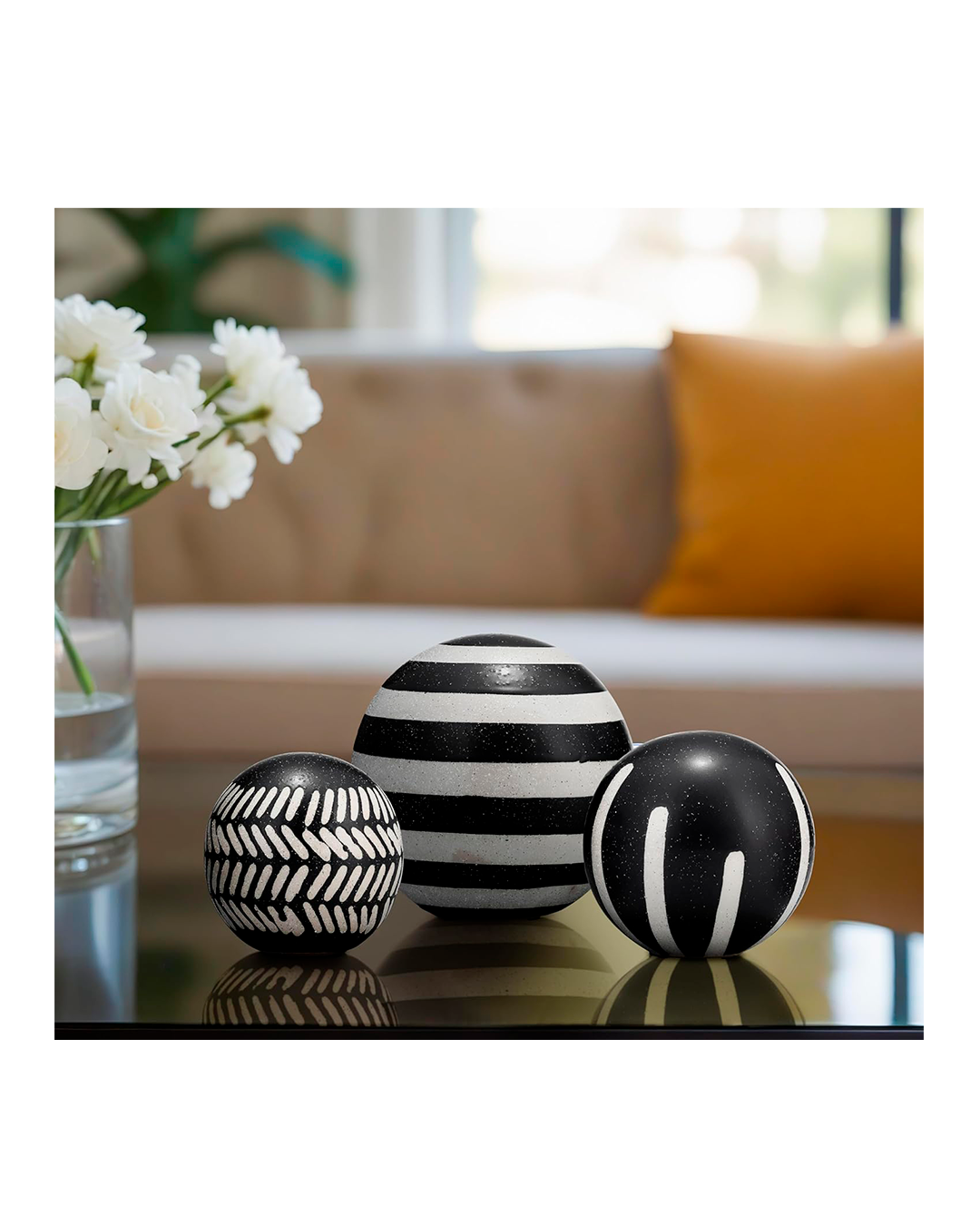ORB TRIBAL BLK/IVORY S/3