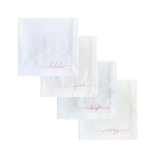 WHITE NAPKINS SET OF 4