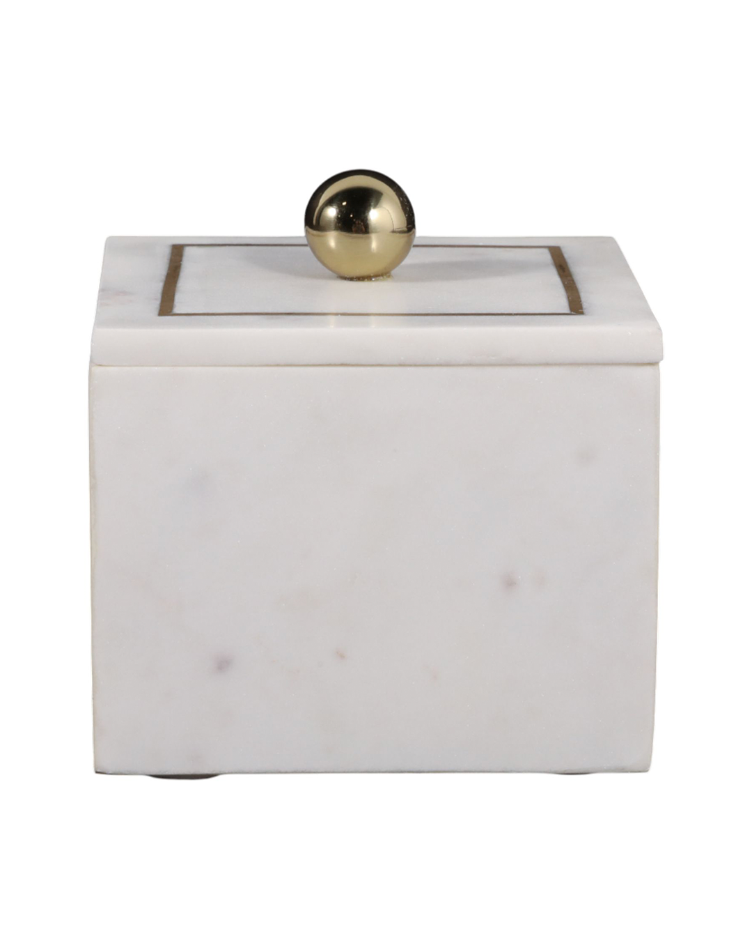 RECTANGULAR BOX - KNOB, WHITE