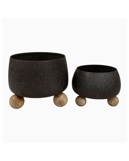 REOUND PLANTERS WOOD BALL