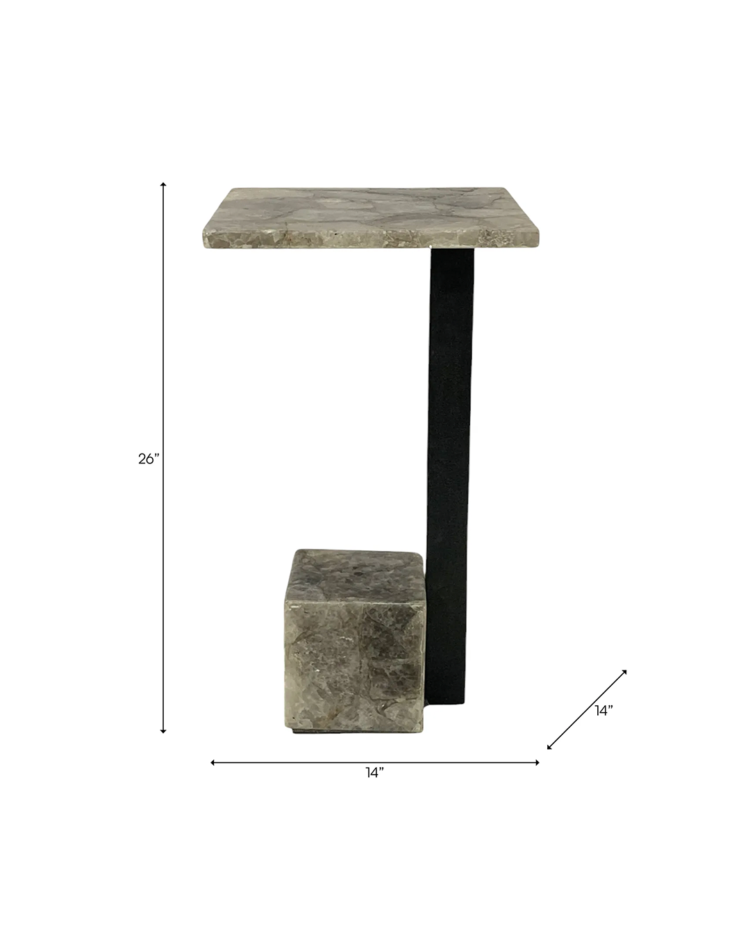 ROLLA SMOKEY QUARTZ LARGE COCKTAIL TABLE