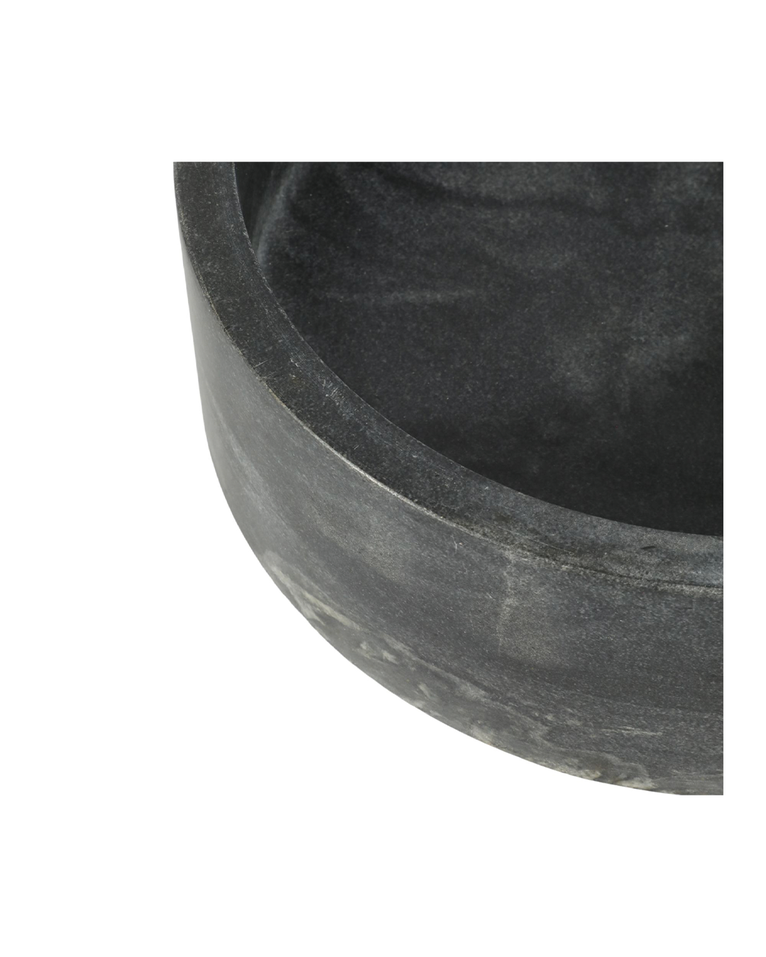 SATINE WHITE & BLACK MARBLE BOWL