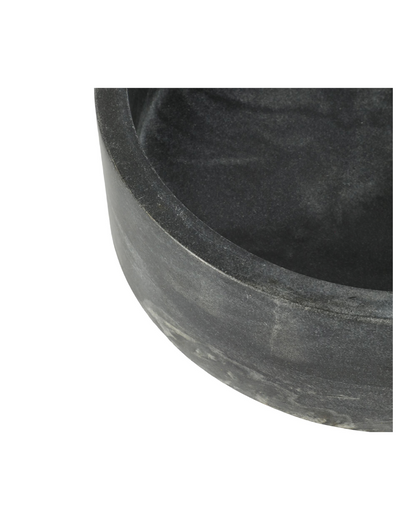 SATINE WHITE & BLACK MARBLE BOWL