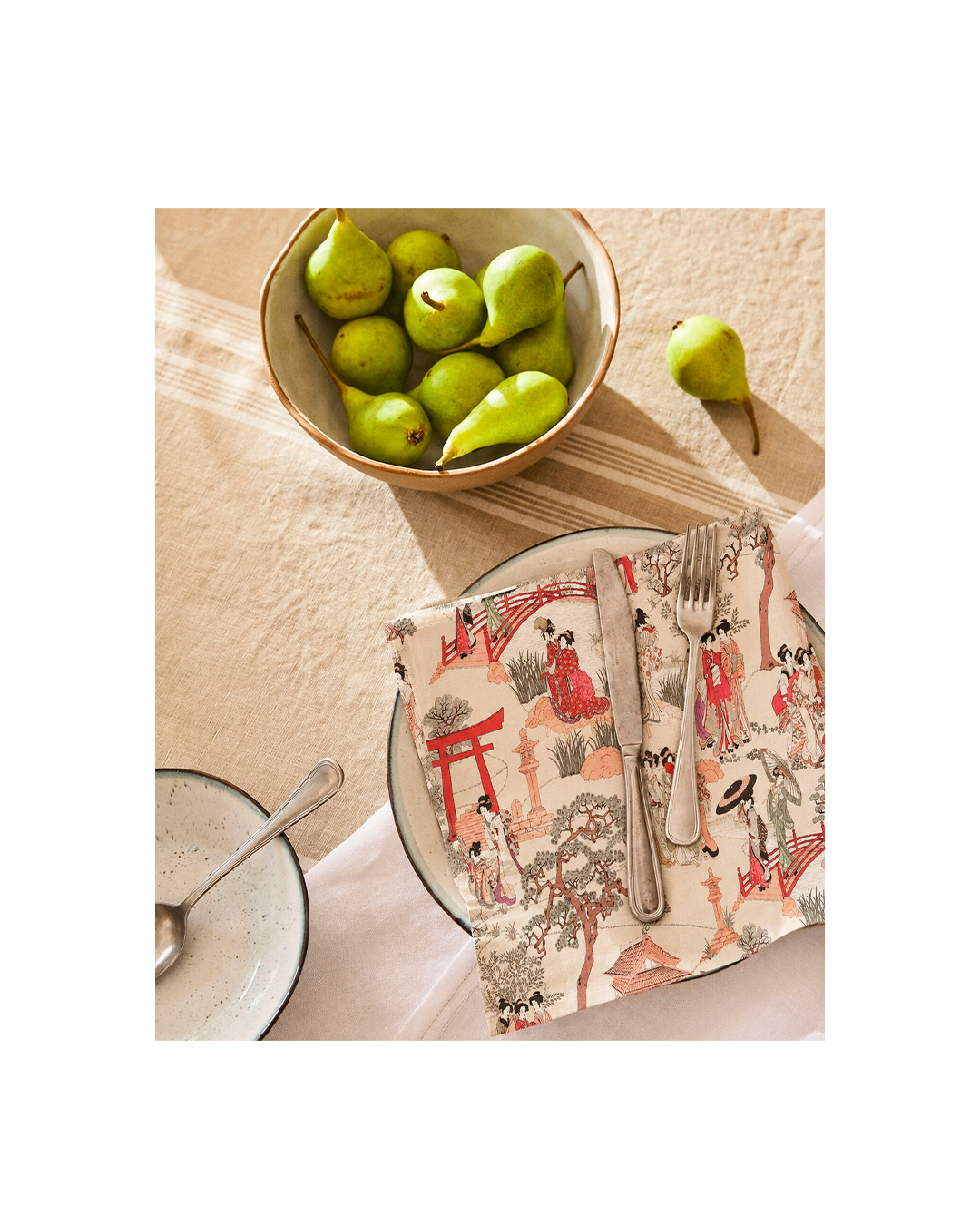SET DE 4 SERVILLETAS NAPKINS JAPANESE GARDEN