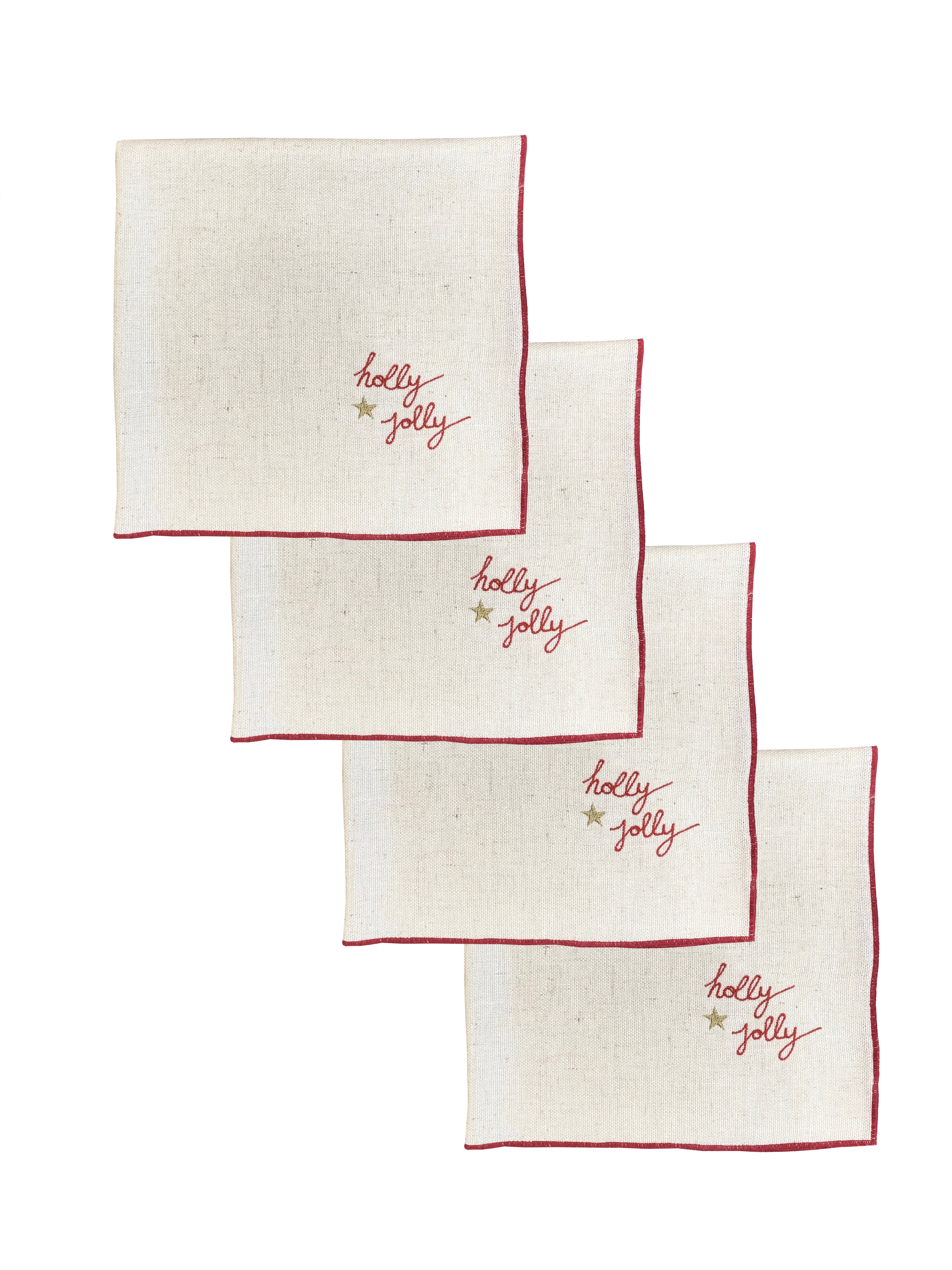 Set de 4 Servilletas Holly Jolly