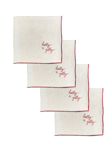 Set de 4 Servilletas Holly Jolly