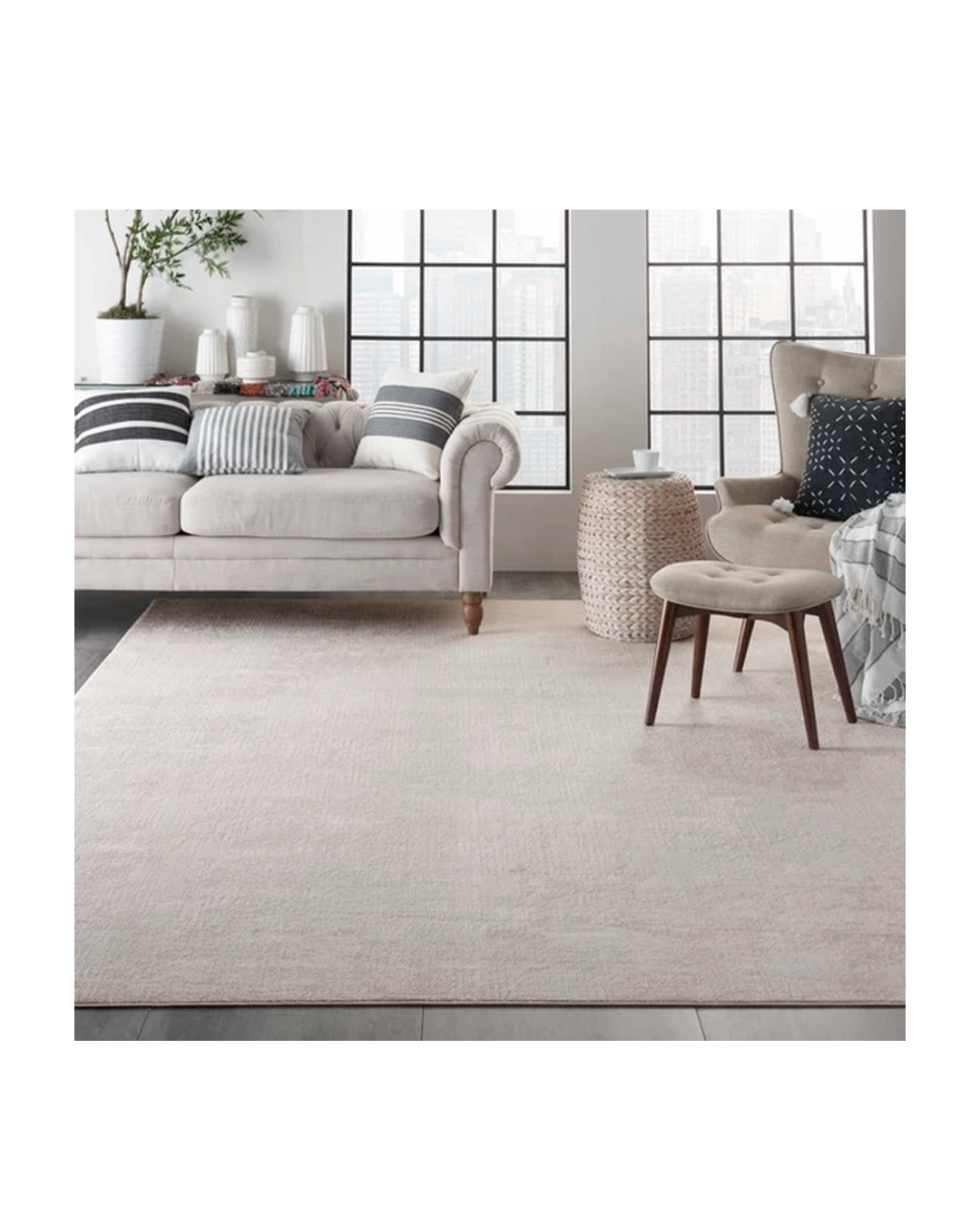SILKY TEXTURES IVORY/GREY