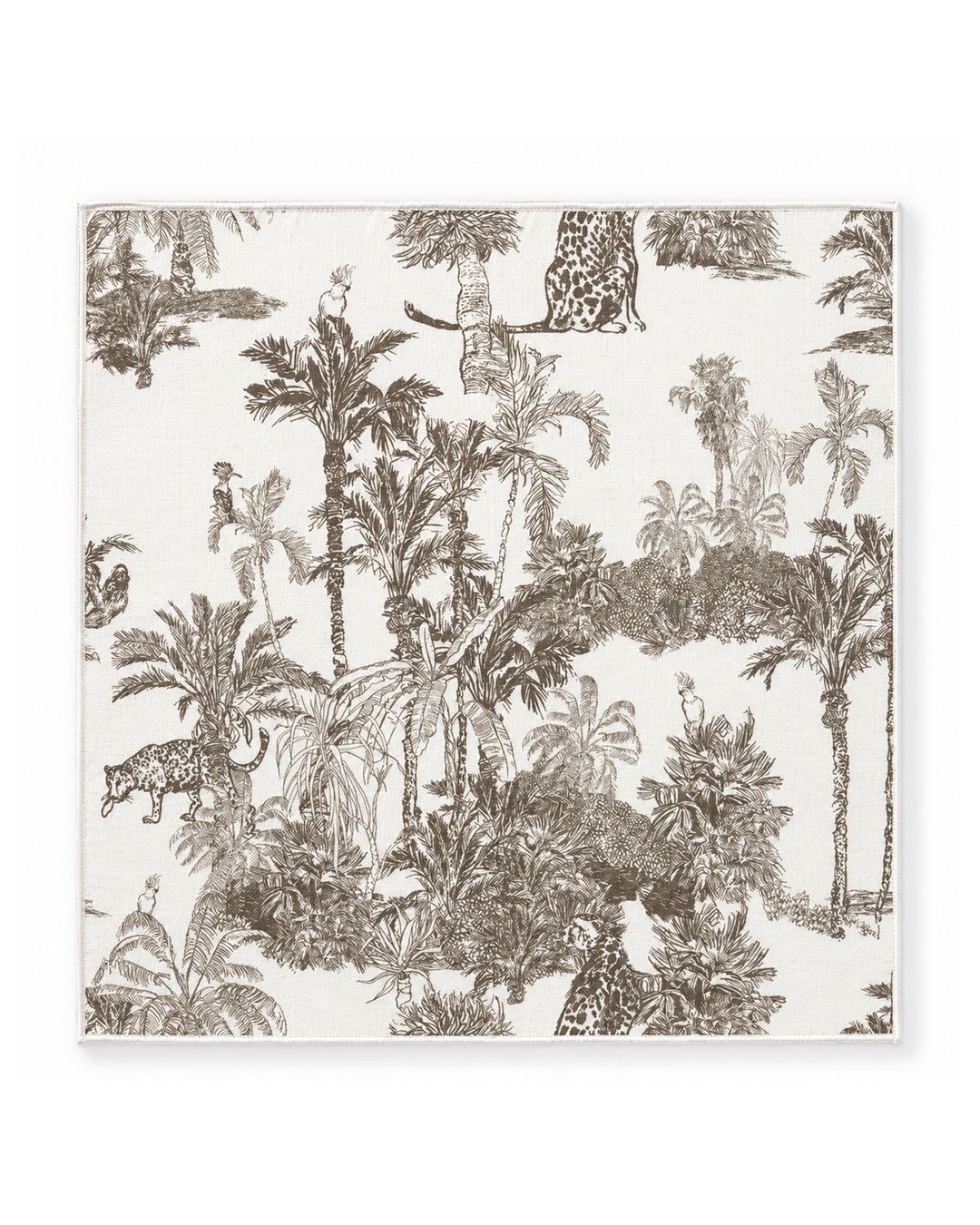 SET DE 4 SERVILLETAS NAPKINS TROPICAL TOILE MOCHA