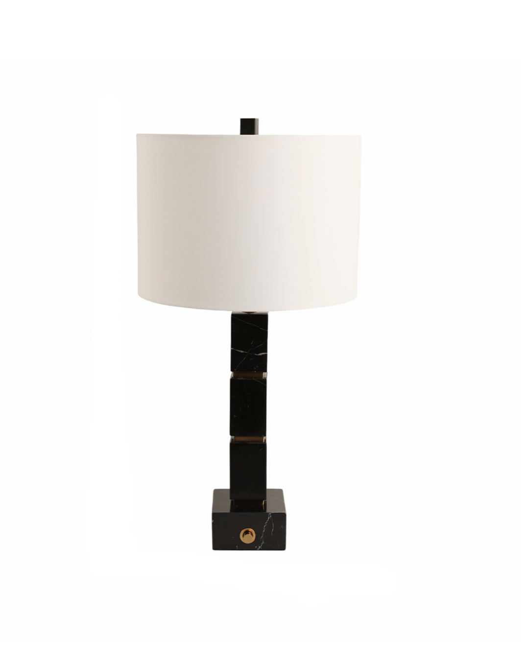 STACKED MARBLE CUBES LAMP BASE SWITCH BLACK