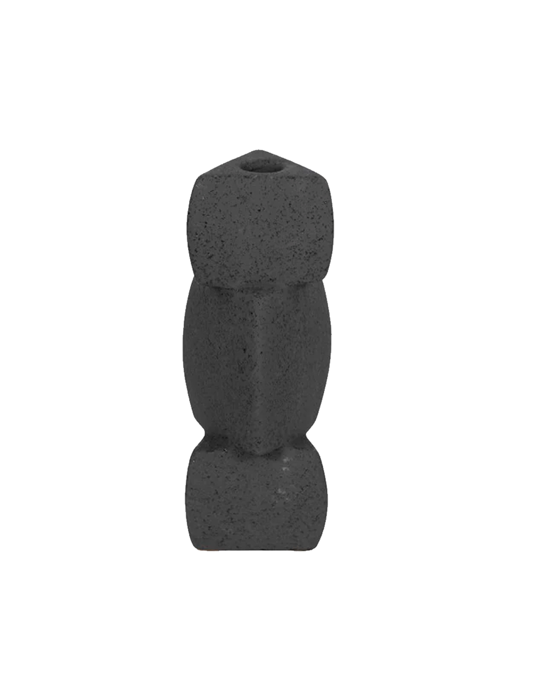 STACKED OBJECTS TAPER HOLDER SAND GLAZE, BLACK / -25%