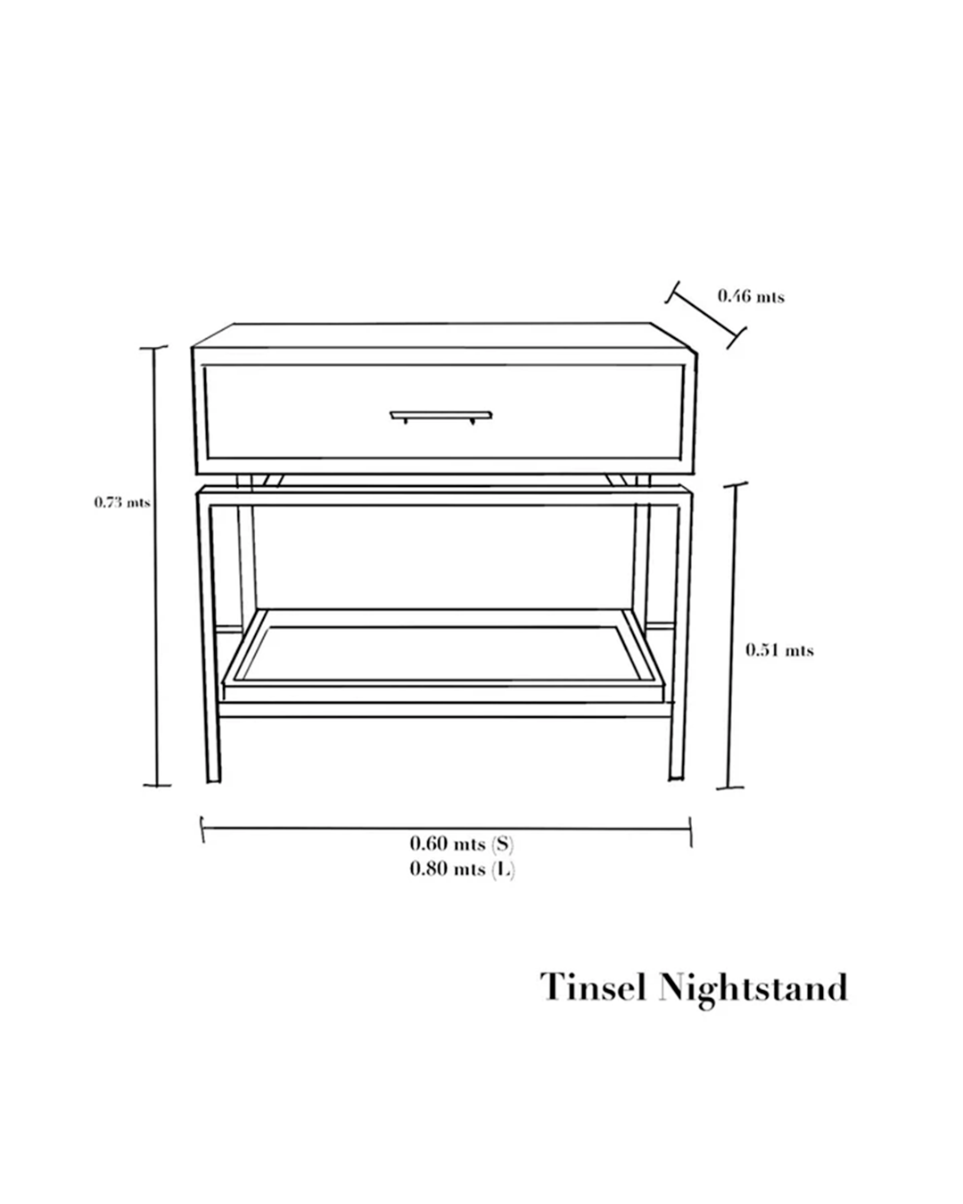 TINSEL NIGHSTAND