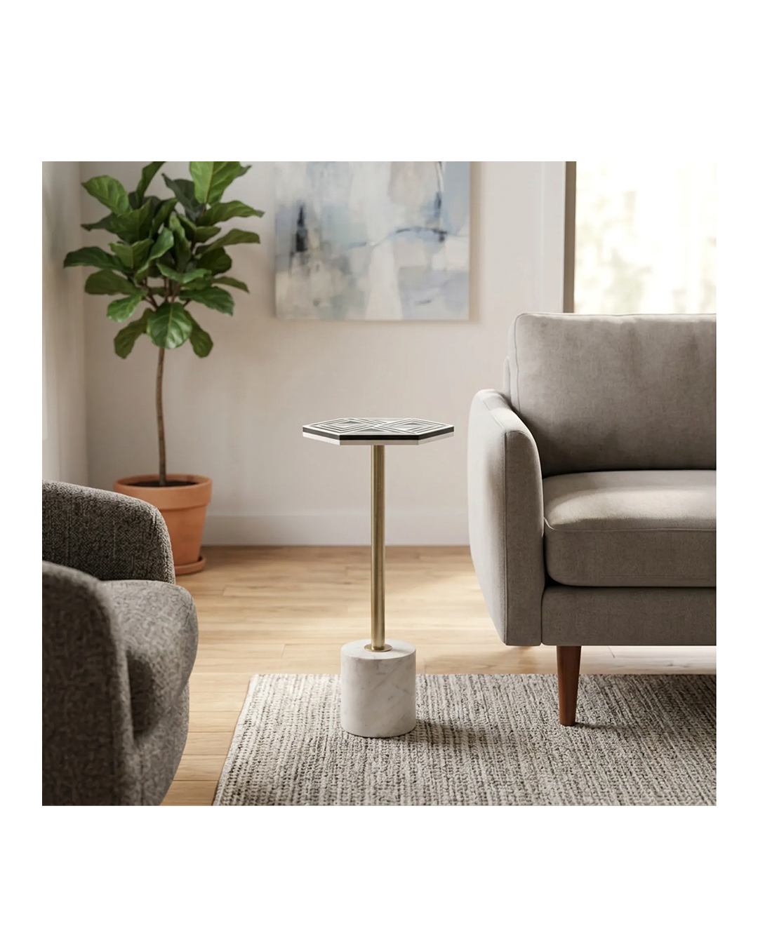 VICERY ACCENT COCKTAIL DRINK TABLE