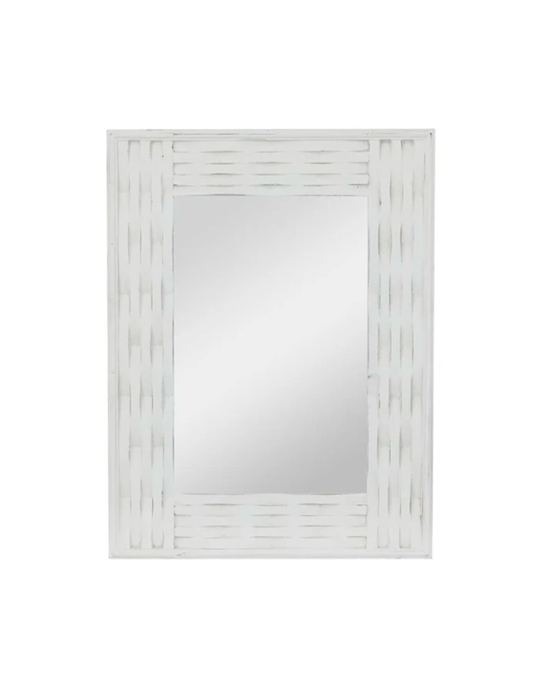 WHITE WOOD WALL MIRROR