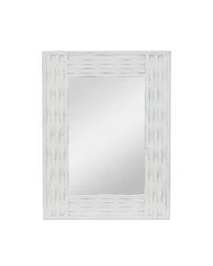 WHITE WOOD WALL MIRROR