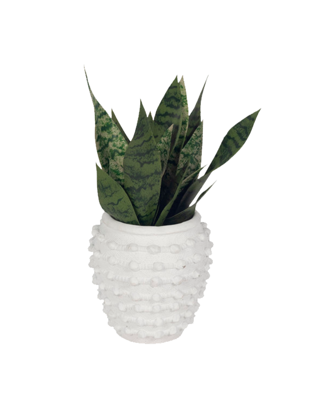 WOVEN KNOT PLANTER WHT
