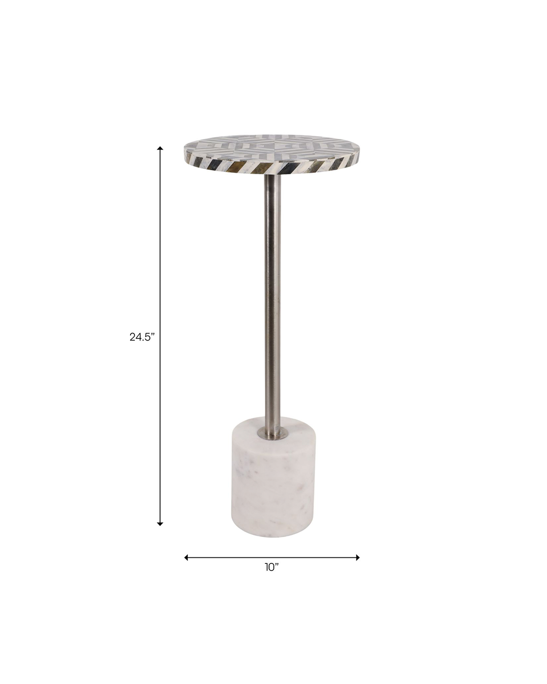 YARROW ACCENT COCKTAIL DRINK TABLE