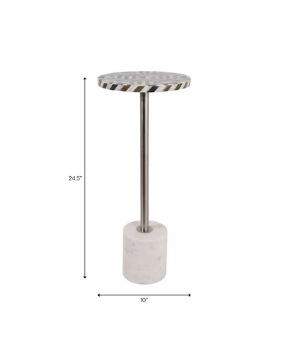 YARROW ACCENT COCKTAIL DRINK TABLE
