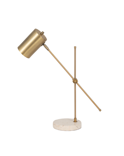 ZONDA TRAVERTINE TABLE LAMP, GOLD