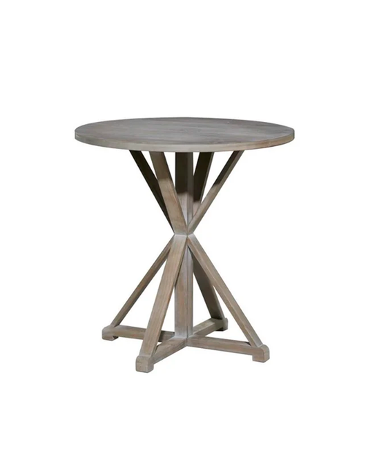 BROWN WOOD ACCENT TABLE, 29" X 29" X 31" / -50%