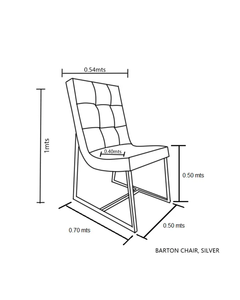 BARTON CHAIR, SILVER / -50%