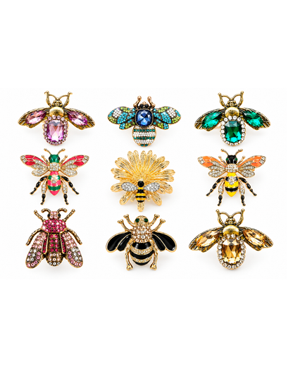JEWELED BROOCHE