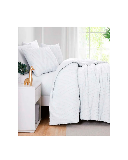 CLIPPED JACQUARD CHEVRON COMFORTER SET / -50%