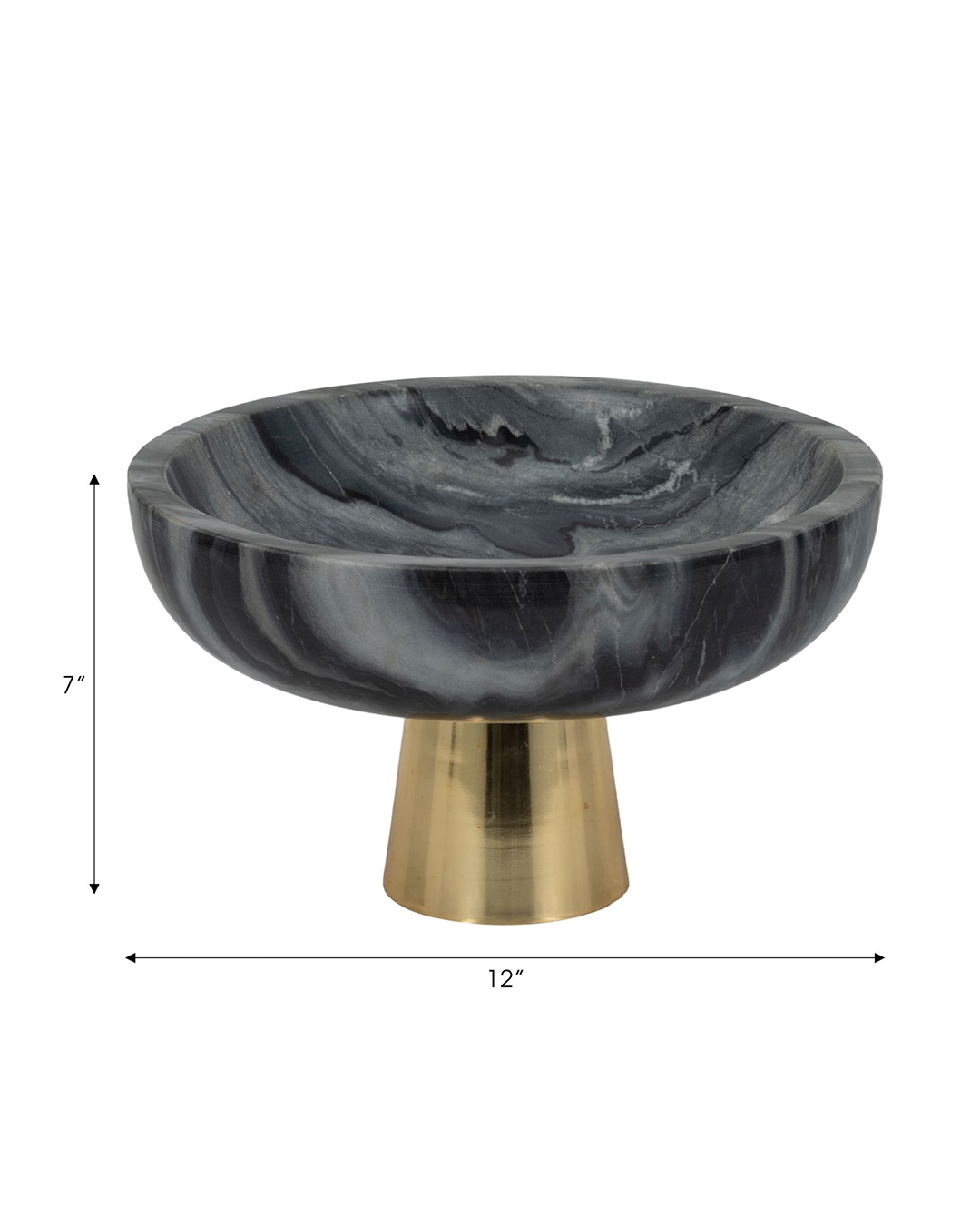 DAZEY GRAY MARBLE BOWL