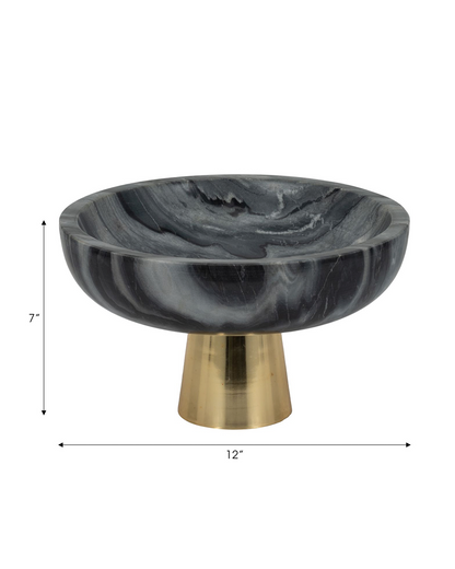 DAZEY GRAY MARBLE BOWL