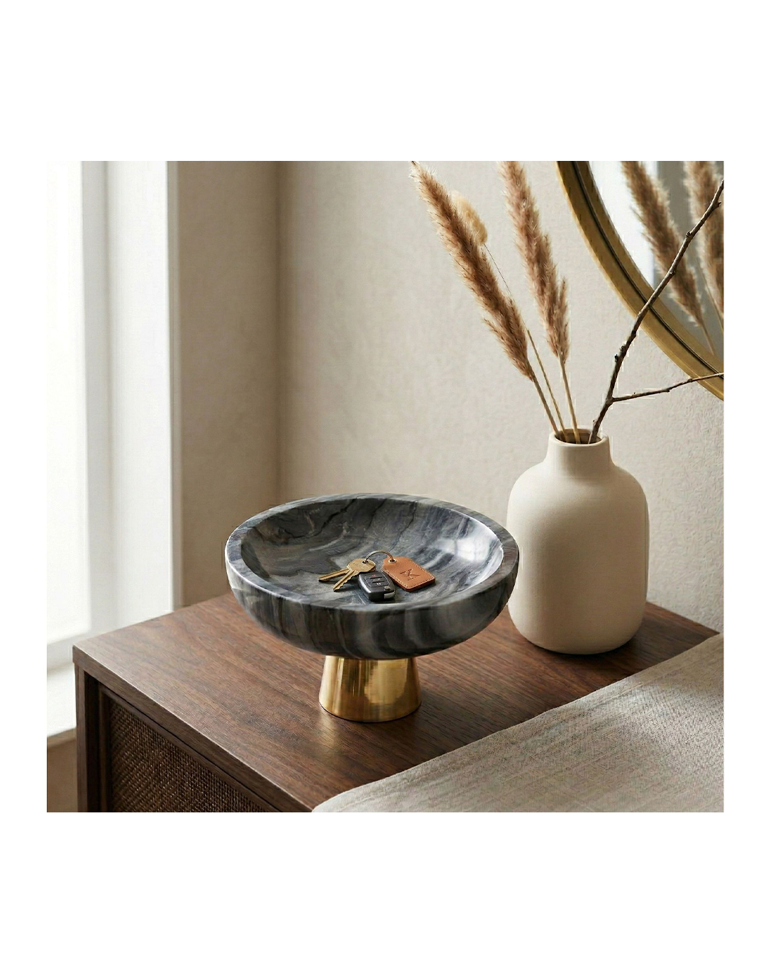 DAZEY GRAY MARBLE BOWL