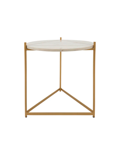 GEOMETRIC COFFEE TABLE, BLACK & WHITE MARBLE / -50%