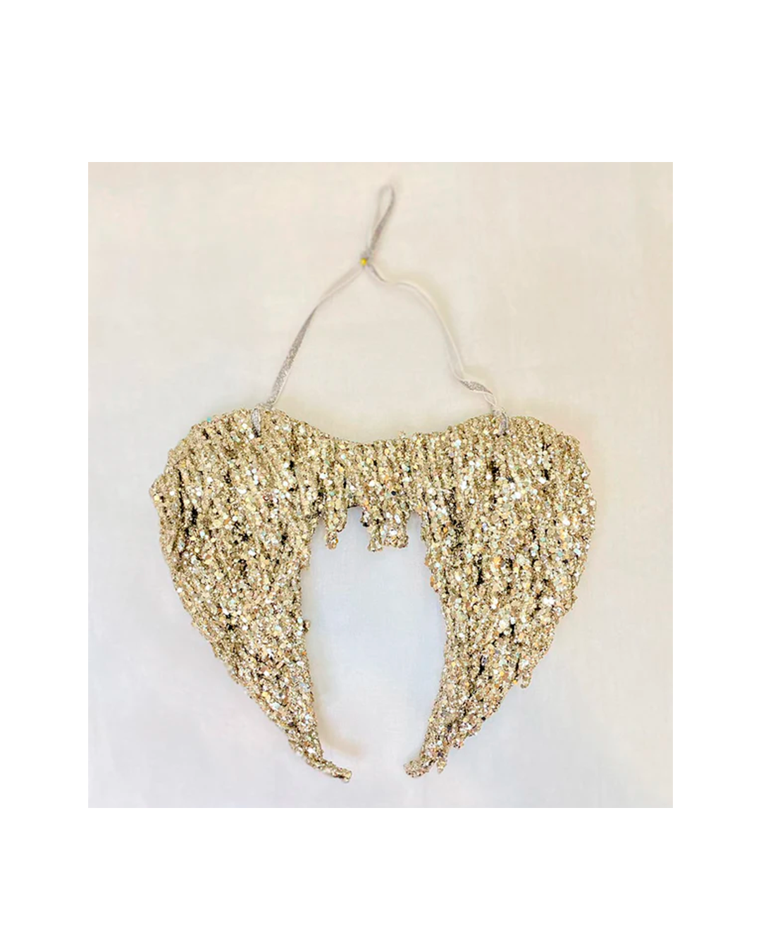10" GLITTER/SEQUIN ANGEL WINGS ORNAMENT / -40%