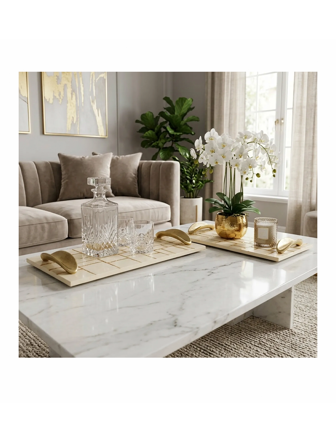 GOMEZ GOLD RESIN TRAYS