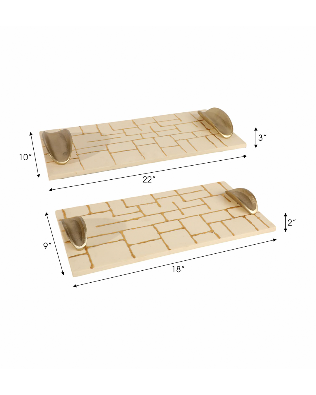 GOMEZ GOLD RESIN TRAYS