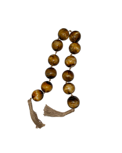 SWIRLED 2'' RESIN BEADED GARLAND, BROWN 40'' / -25%