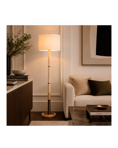 KENT TRAVERTINE FLOOR LAMP
