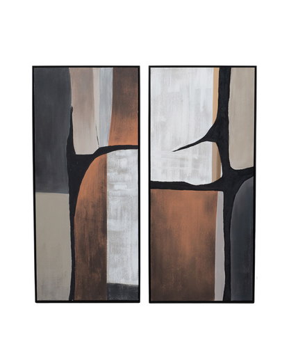 LINUS HANDPAINTED WALL ART S/2
