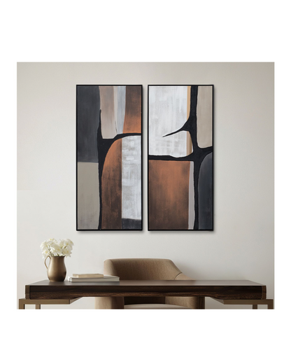 LINUS HANDPAINTED WALL ART S/2
