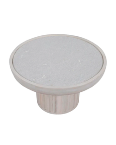 CARVED WOOD BASE MARBLE TOP / -20%