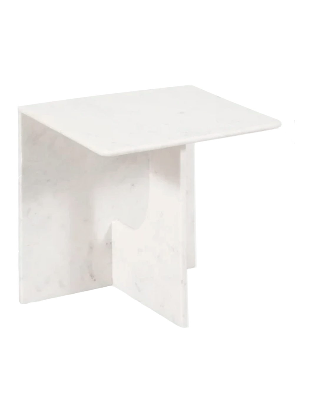 MARBLE ACCENT TABLE, WHITE 20'' / -25%