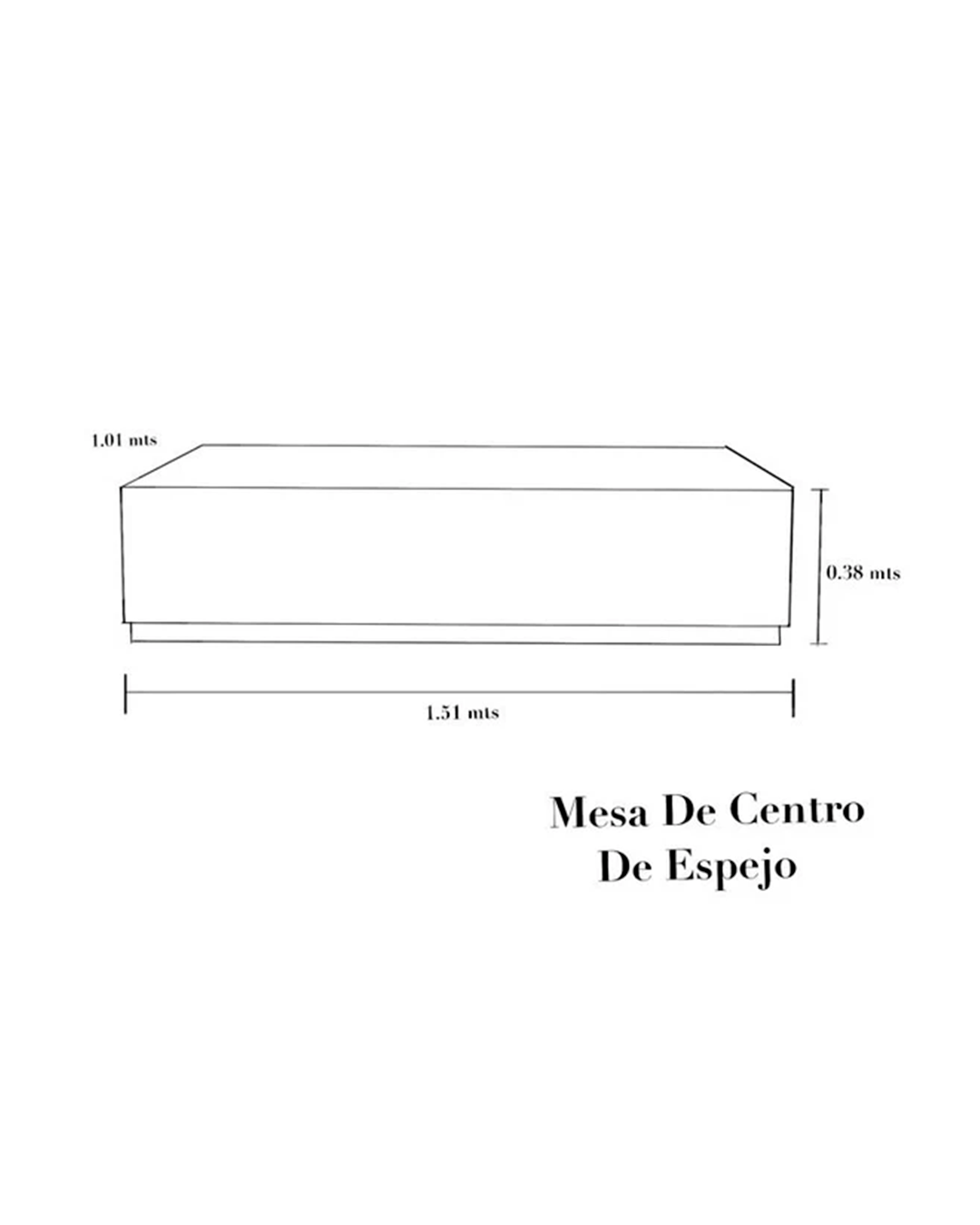MESA DE CENTRO DE ESPEJO