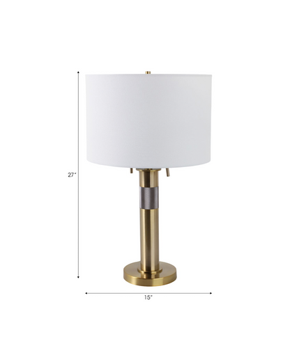 METAL LAMP WITH 2 PULLS GOLD