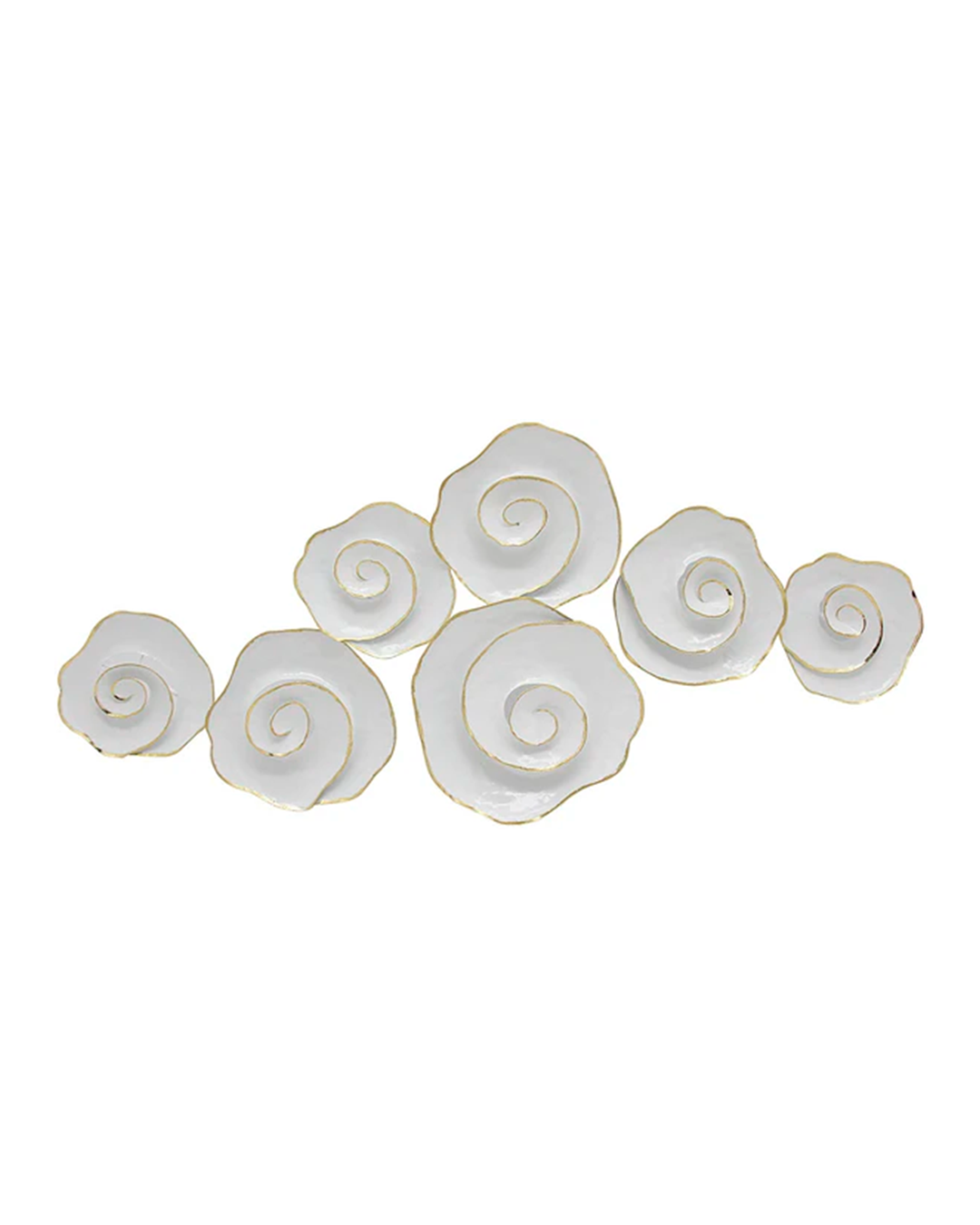METAL 44" ROSE WALL DECOR, WHITE WB / -30%