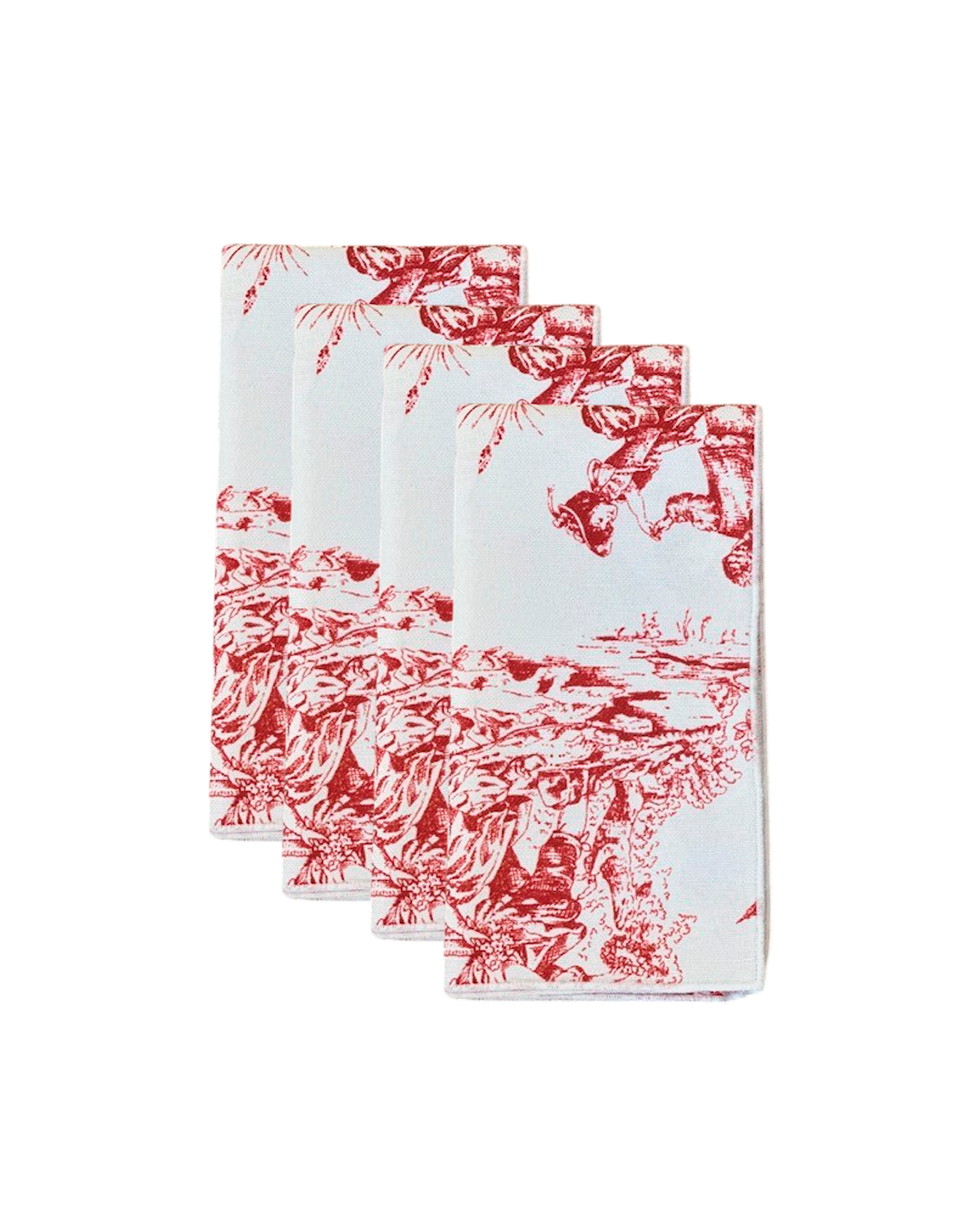 Set de 4 Servilletas Di Jouy Red