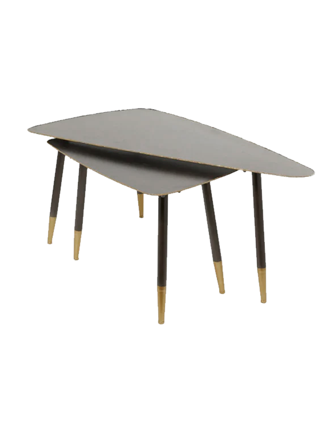 BLACK METAL MODERN ACCENT TABLE S/2  / -50%
