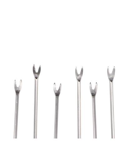 SHREVE BLACK LUSTER GLASS PICK S/6