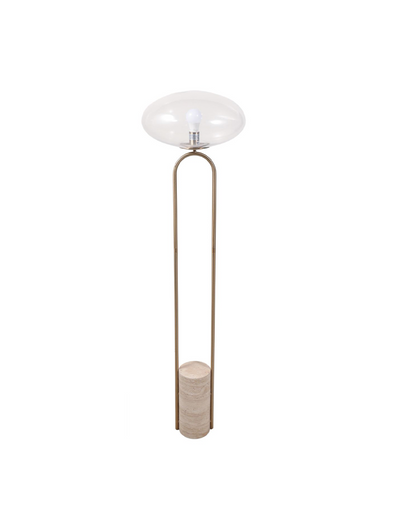 SINCLAIR TRAVERTINE BASE FLOOR LAMP