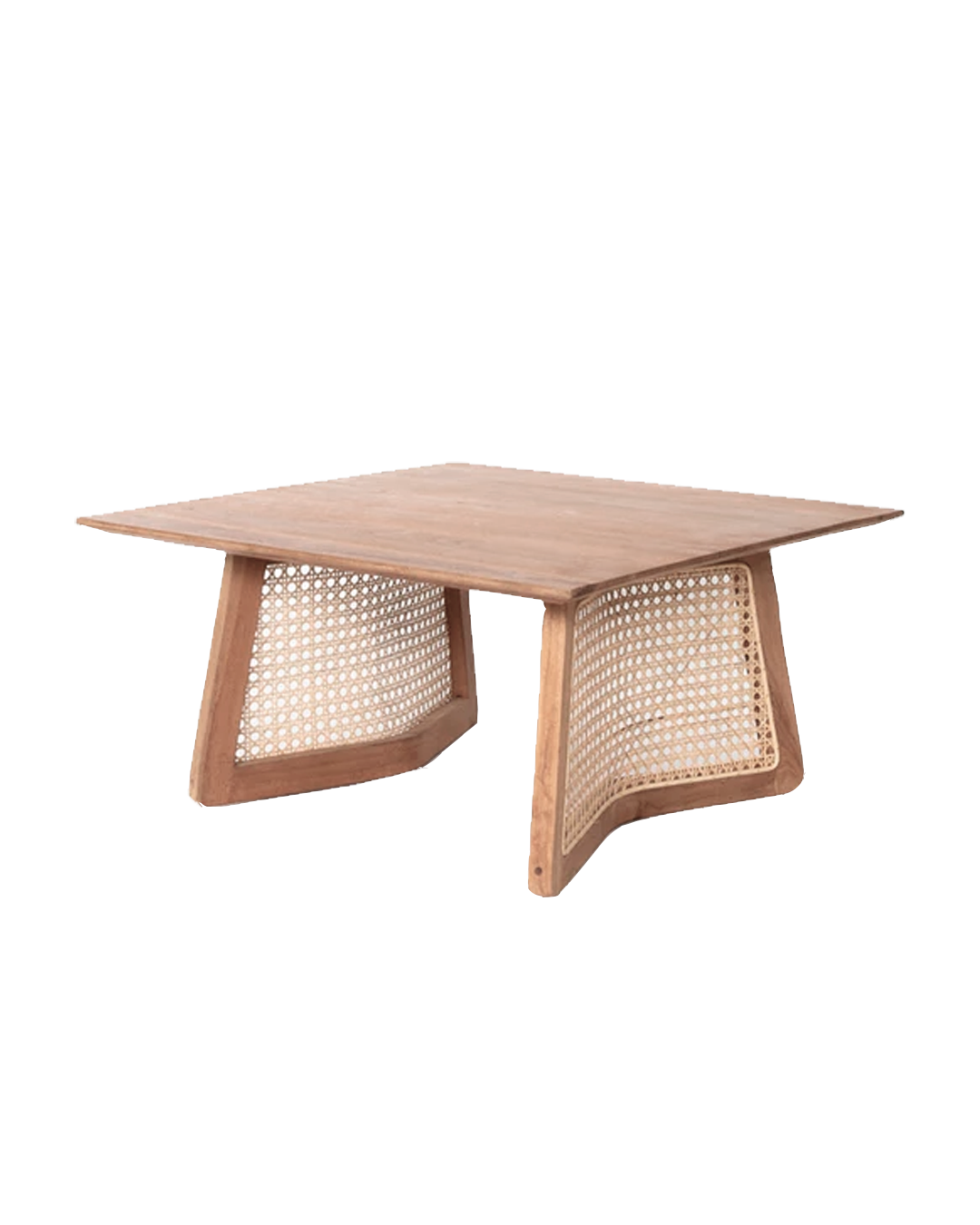 TEAK / RATAN COFFEE TABLE
